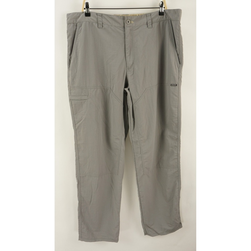 New Patagonia Sandy Cay Pants Men's 2XL x 32 Gray Woven Nylon‎ Stretch Cargo